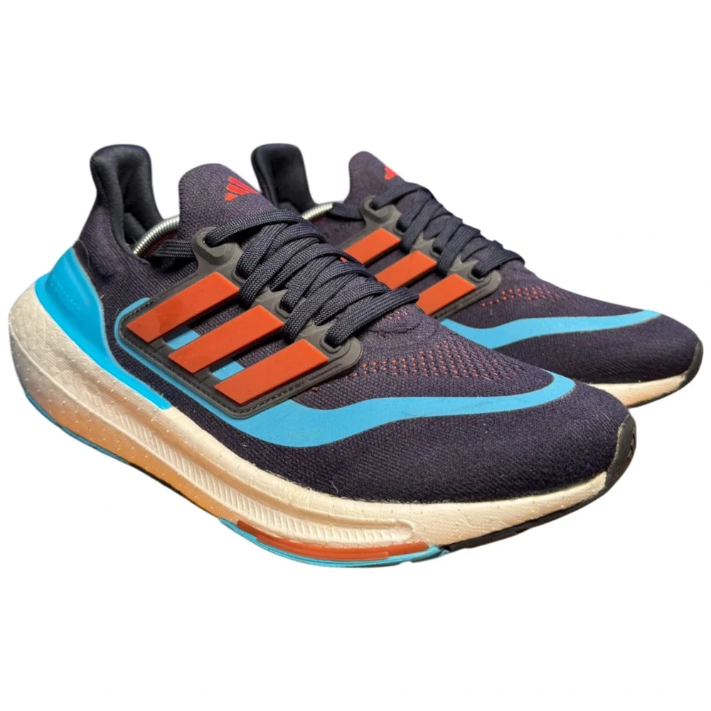 ADIDAS UltraBoost Light Men's 8 Running Shoes Blue Red Sneakers Worn Once